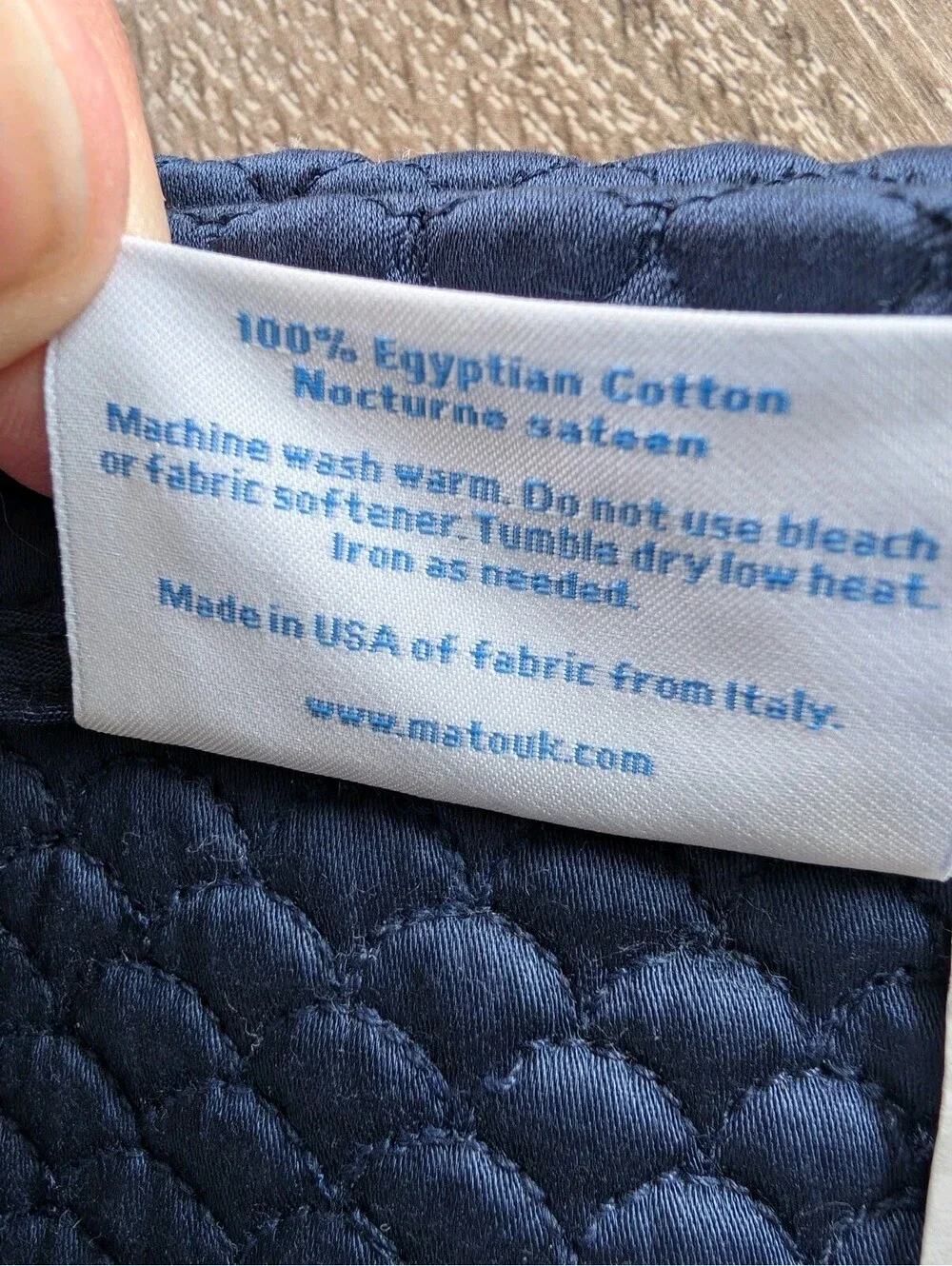 Matouk Matelasse King Coverlet 100% Egyptian Cotton Navy Blue Quiet Luxury